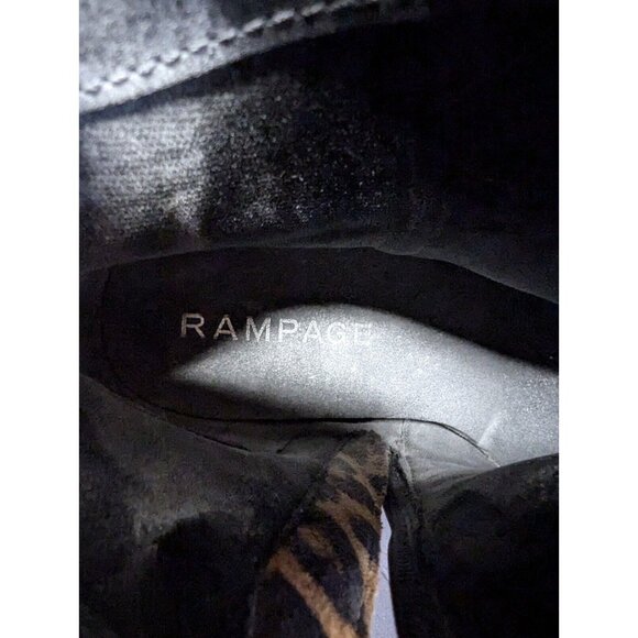 Rampage Womens Cheetah Ankle‎ Booties 7M Teeny Pointed Toe Kitten Heel Mob Wife - Picture 13 of 14